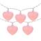 10ct. Pink LED Valentine's Day Heart String Lights with Clear Wire